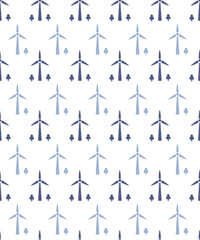 Wind Turbine Eco Station. Green Wind Power Station. 