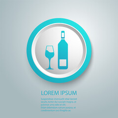 Wine icon Vector Illustration on the white background