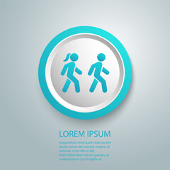 Walk icon symbol logo template. Vector illustration