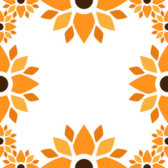 floral frame with floral element 