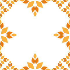 floral frame with floral element 