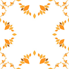 floral frame with floral element 