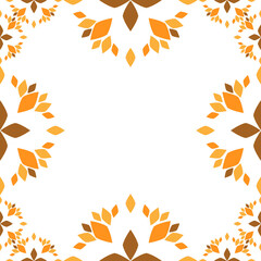 floral frame with floral element 