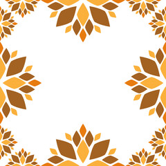 floral frame with floral element 