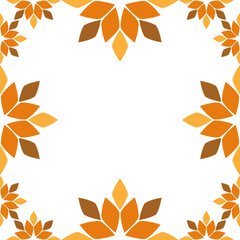 floral frame with floral element 