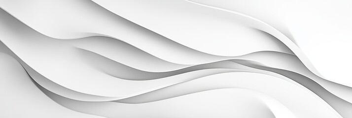 Obraz premium An abstract background with flowing white waves, symbolizing motion, fluidity, simplicity, elegance, and sophistication.