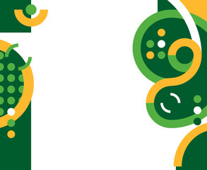 Abstract geometric layout template, left and right margins