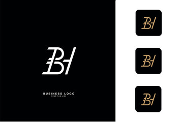 BH, HB, B, H, Abstract Letters Logo Monogram