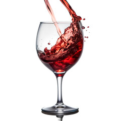 Elegant Wine Glass with Red Wine Splash