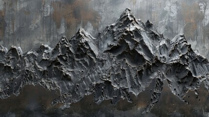 Metal representation of background mountain
