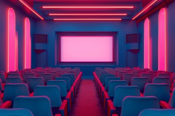 3d illustration interior of cinema