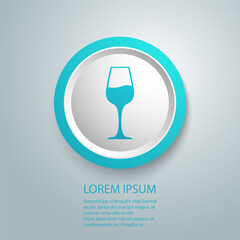Wine icon symbol on white background. Vector