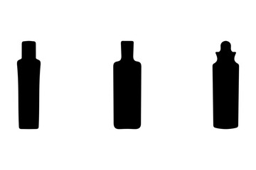 Skin care bottle set icon. Beauty vector
