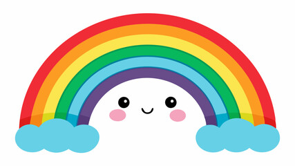  Rainbow cartoon vector illustration