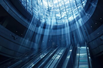 Obraz premium In an ultramodern shopping mall