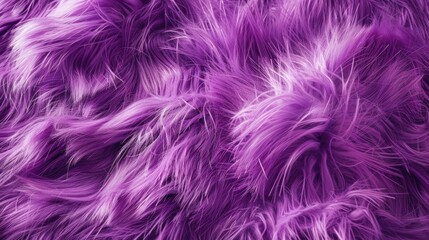 Fototapeta premium A close-up of purple synthetic fur showing a soft, fluffy texture. The concept of fabric and textile texture.