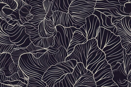 lettuce head wallpaper, ink outline, tattoo style, blank background, monoline