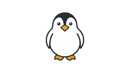 penguin on white background very cute