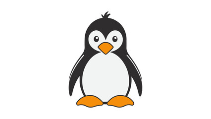 penguin on a white background vector