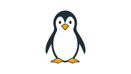 cute penguin shape illustration