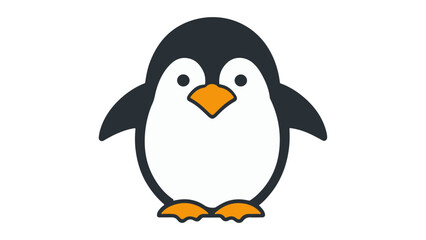 cute little penguin vector illustration on white background