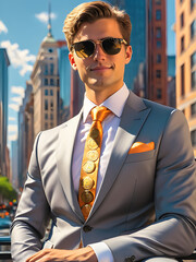 Businessman in a suit AI generated Image