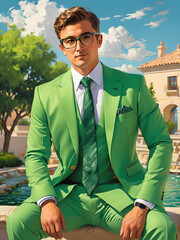 Businessman in a suit AI generated Image