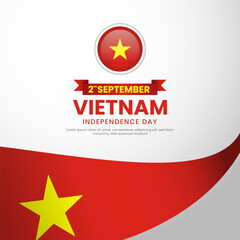 Vietnam independence day background for national celebration on September 2nd.