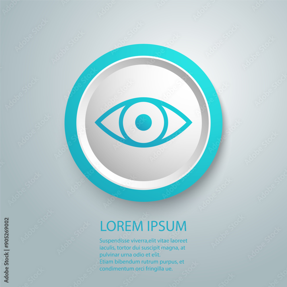 Poster eye icon vector. eye symbol. linear style sign for mobile concept and web design. eye symbol illustr