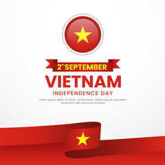 Vietnam independence day background for national celebration on September 2nd.