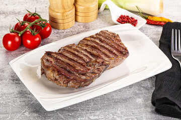 Rib eye steak grilled beef