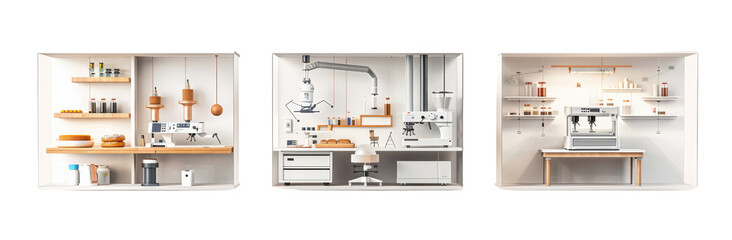 Magical Floating Workplaces   Bakery, Tailor, and Scientist in   Studio Style