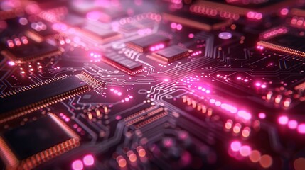 Obraz premium Technology and cyber datum background. Pattern wallpaper and texture banner for design