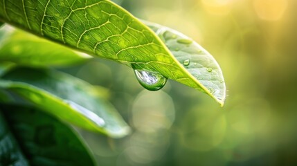 Dewdrop on a Leaf