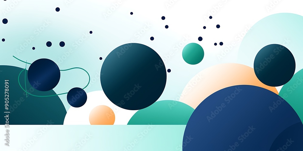 Poster a background for an online platform, featuring geometric shapes.this banner has text space at the bo
