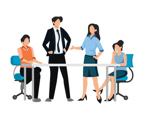Obraz premium Business meeting with people in office