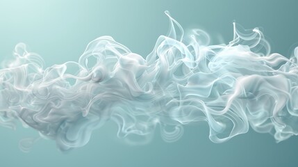 A blue and white smokey line with a lot of white and blue swirls