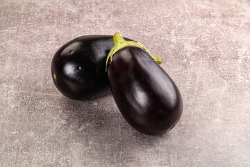 Raw ripe organic eggplant vegetable
