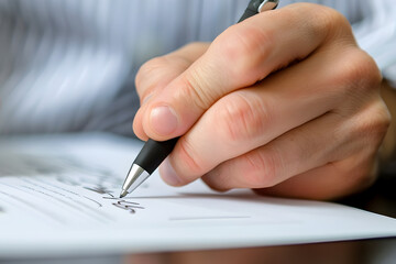 Hands Signing Important Business Documents in Executive Meeting