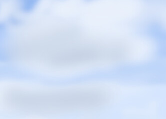 Beautiful, blue summer sky with fluffy clouds