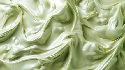 Fototapeta premium An olive abstract background showcasing a light, frothy texture, reminiscent of whipped cream. The airy design adds a playful and whimsical touch.