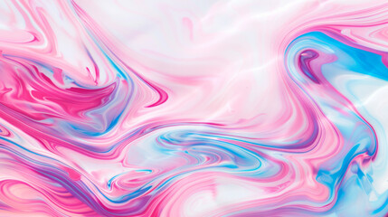 Fototapeta premium A soft, pastel-colored abstract composition with swirling patterns of pink, blue, and white, evoking a sense of calm and dreaminess.