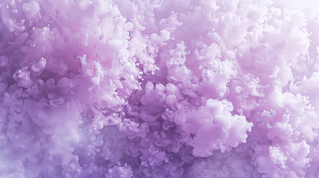 A lavender background with a cloud-like texture, featuring soft, fluffy shapes in varying shades of lavender. The dreamy design adds a sense of calm and tranquility.