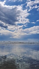blue sky and sea, cloudy day