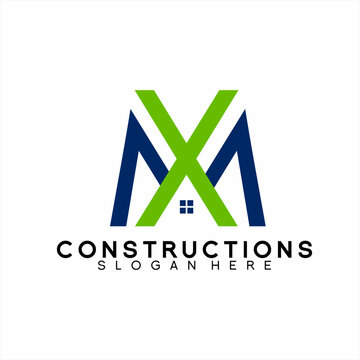 Real Estate logo design with the concept of letters MX or XM.