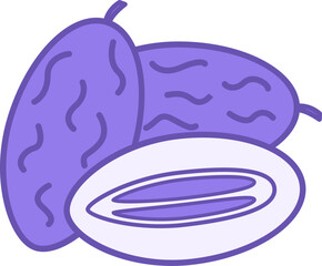 Dates Color Icon. Vector Icon. Dried Dates with Pit. Sweet Dessert. Organic and Healthy Food. Fruit Concept