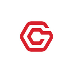 Hexagon Letter C Logo design vector template