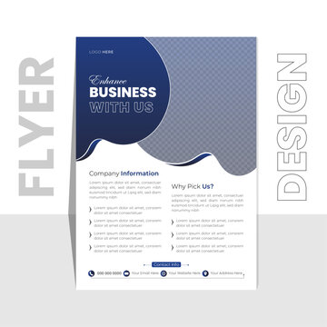 modern business flyer design template, editable vector template
