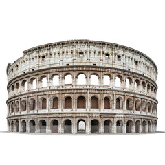 Naklejka na ściany i meble A majestic view of the ancient Colosseum in Rome, Italy, showcasing its architectural grandeur and historical significance.