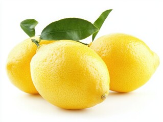 Lemons isolated on white background with high resolution.